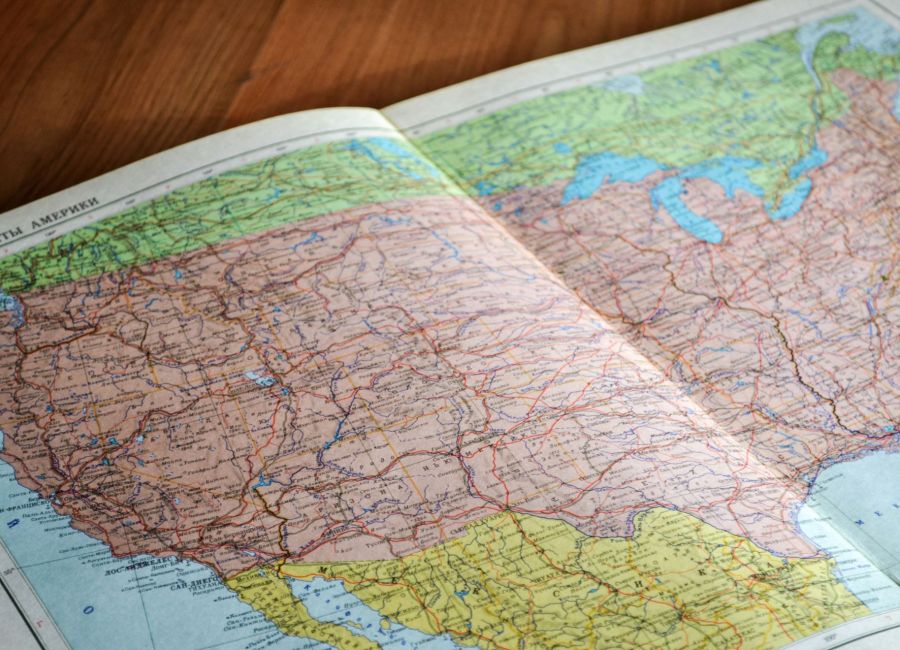 State and County Map of United States